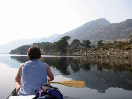canoeing on Loch Affric