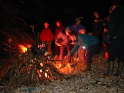 bonfire at Roshven