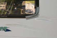 damage to caravan