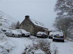Naismith Hut in snow